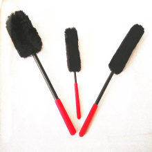 Black Car Wheel Brushes – Super Detail Car Brushes Kit (Set of 3) , 100% Wool Brush, Soft, Dense Fibers Clean Wheels Safely